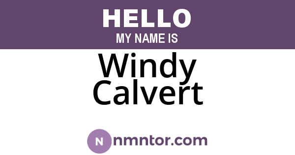 Windy Calvert