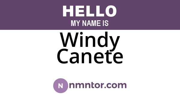 Windy Canete