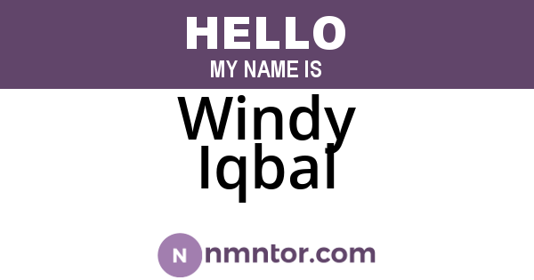 Windy Iqbal