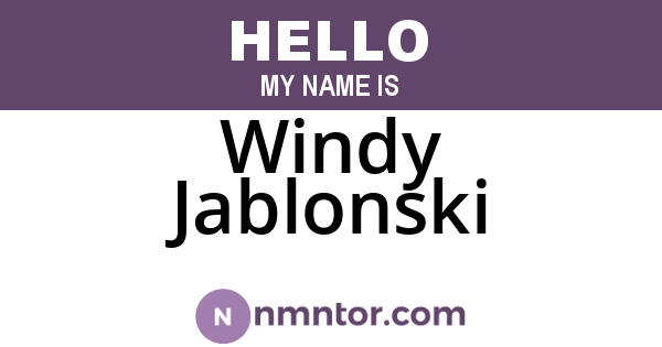 Windy Jablonski