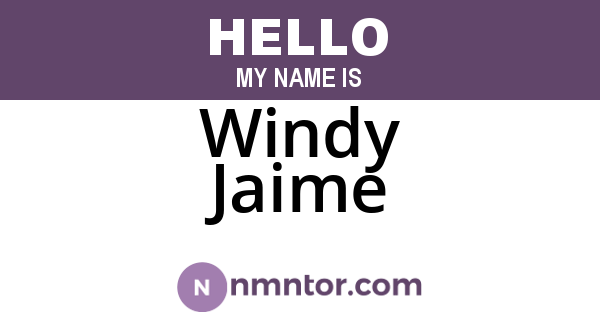 Windy Jaime