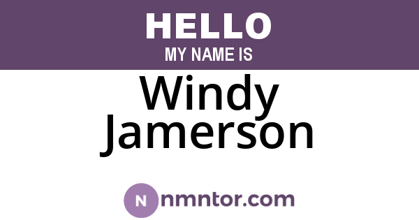 Windy Jamerson
