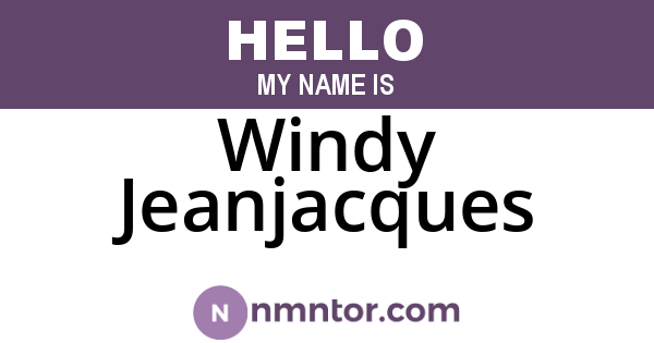 Windy Jeanjacques