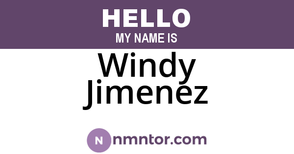 Windy Jimenez