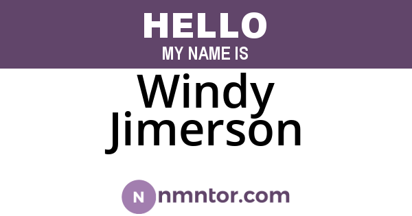 Windy Jimerson