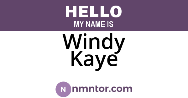 Windy Kaye