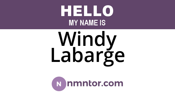 Windy Labarge