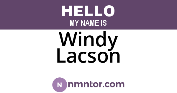 Windy Lacson