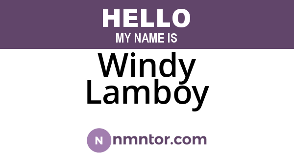 Windy Lamboy