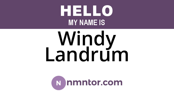 Windy Landrum