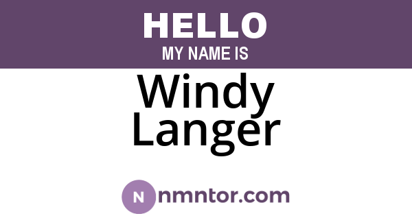 Windy Langer