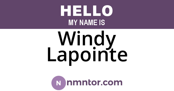 Windy Lapointe