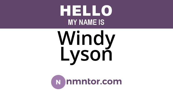 Windy Lyson