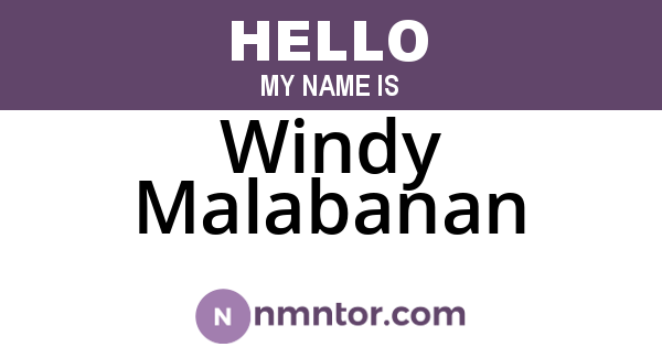 Windy Malabanan