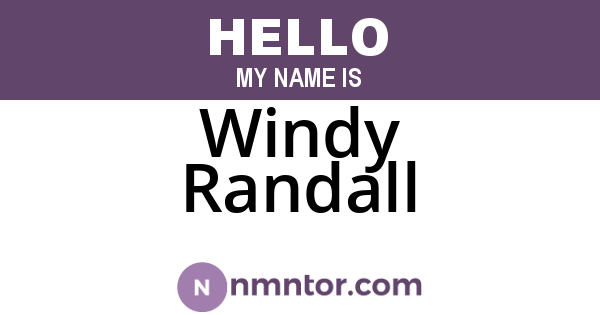 Windy Randall