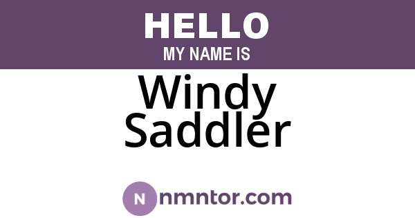 Windy Saddler