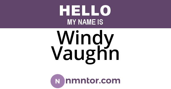 Windy Vaughn