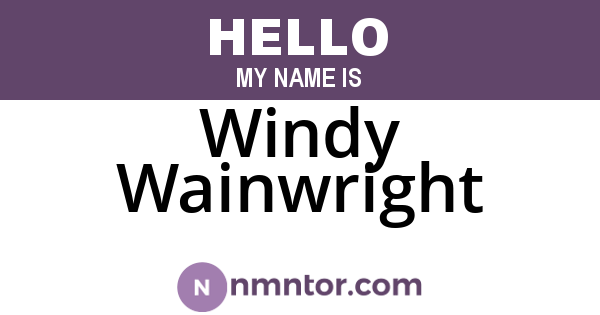 Windy Wainwright