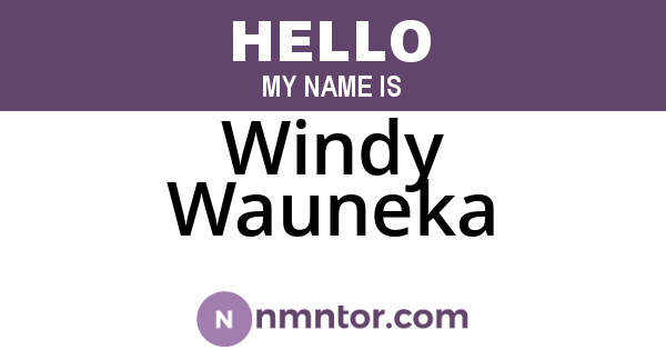 Windy Wauneka