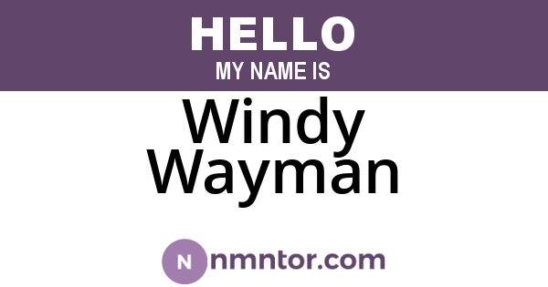 Windy Wayman