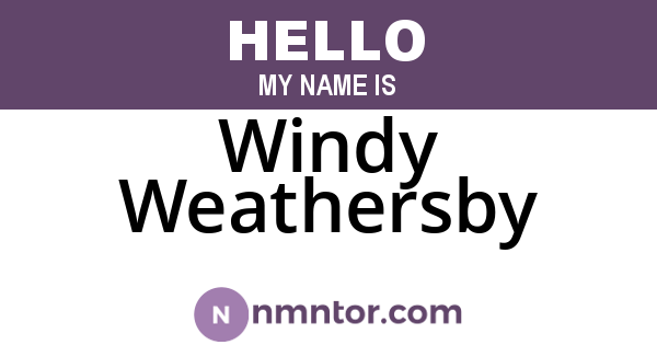 Windy Weathersby