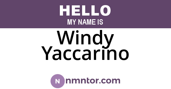 Windy Yaccarino