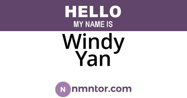 Windy Yan
