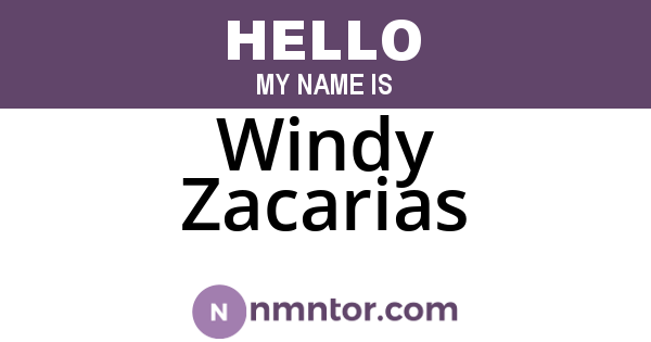 Windy Zacarias