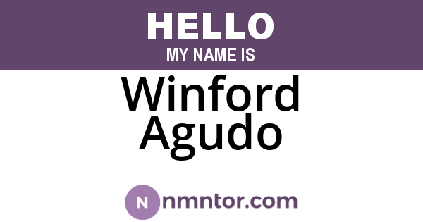 Winford Agudo