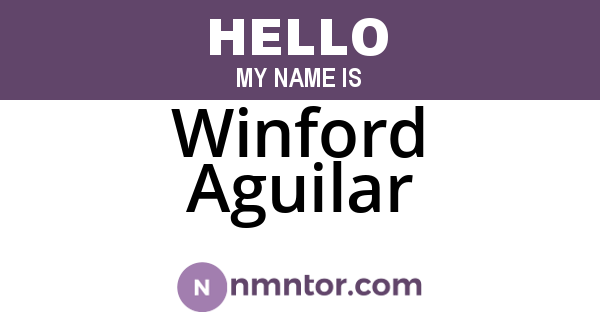 Winford Aguilar