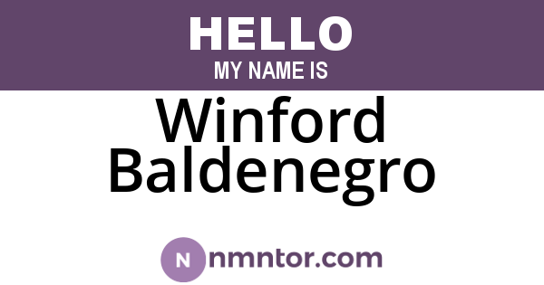 Winford Baldenegro