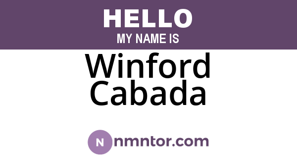 Winford Cabada