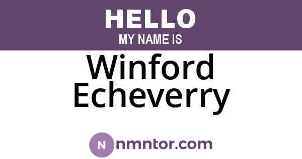 Winford Echeverry