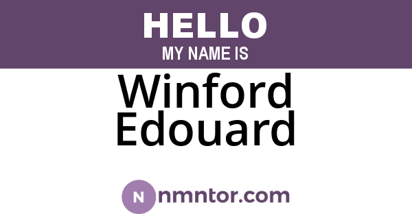 Winford Edouard