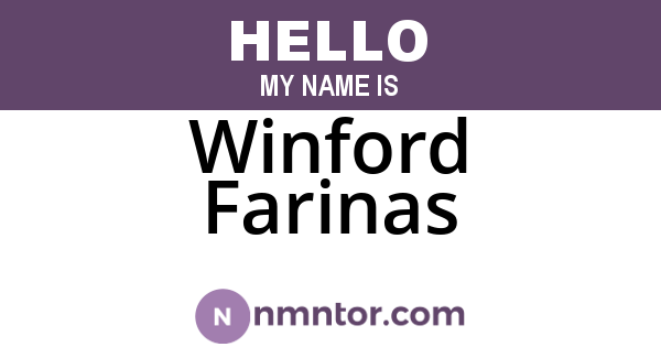 Winford Farinas