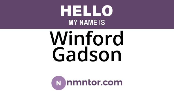 Winford Gadson
