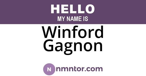 Winford Gagnon