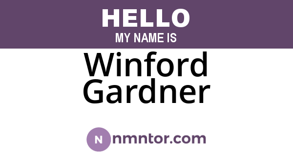 Winford Gardner