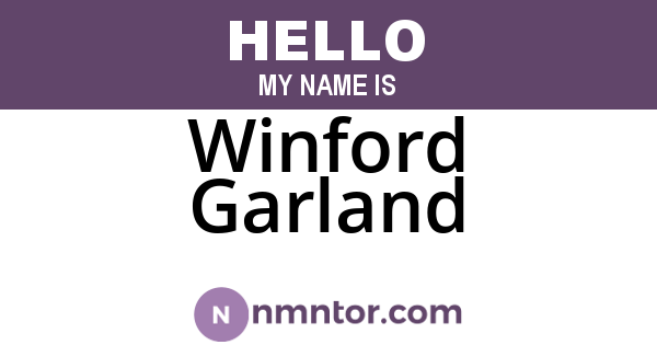 Winford Garland
