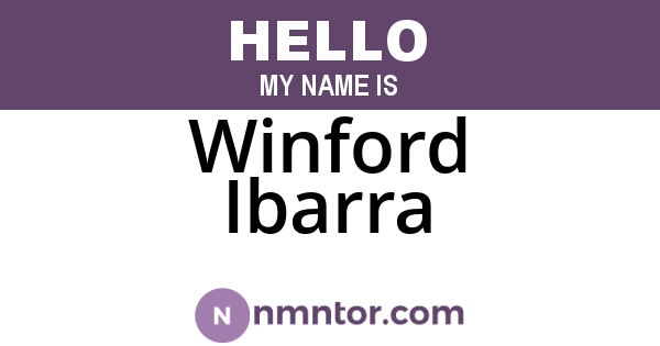 Winford Ibarra