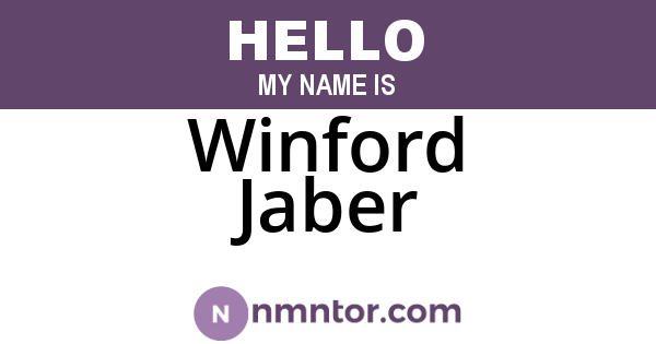 Winford Jaber