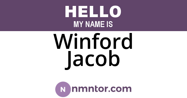 Winford Jacob