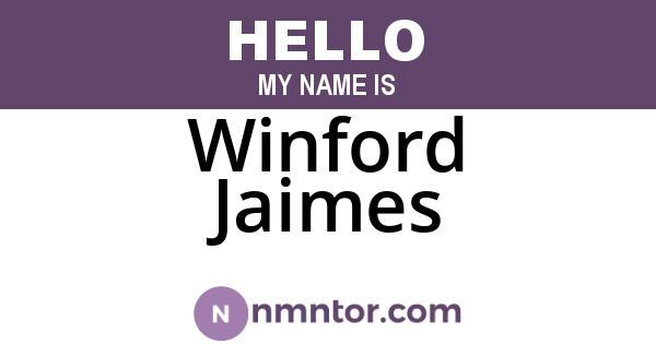 Winford Jaimes