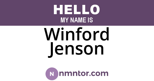 Winford Jenson