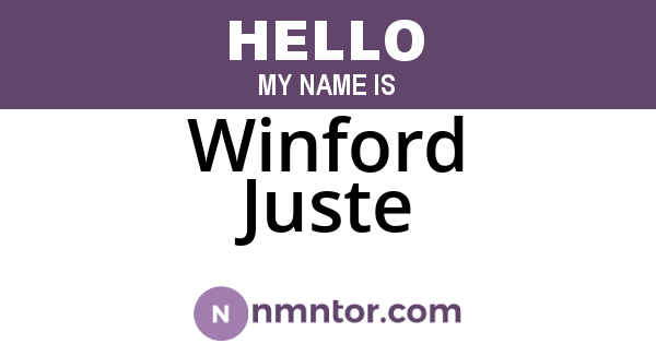 Winford Juste