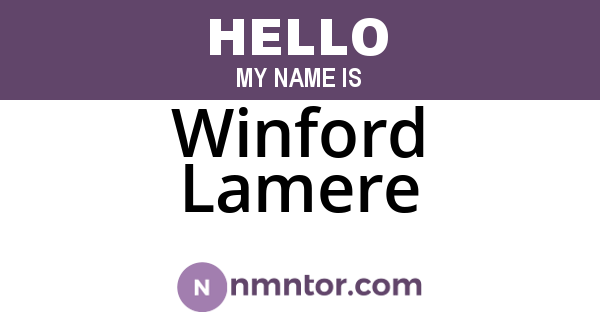 Winford Lamere
