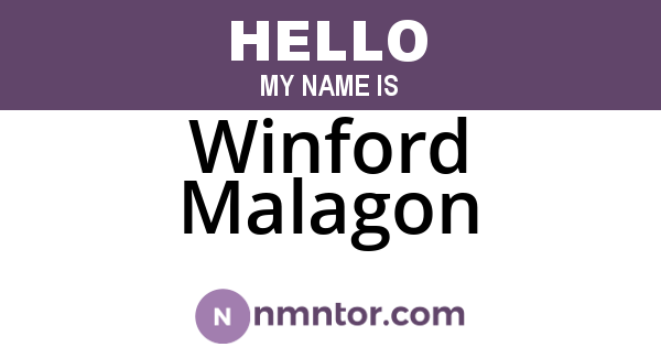 Winford Malagon