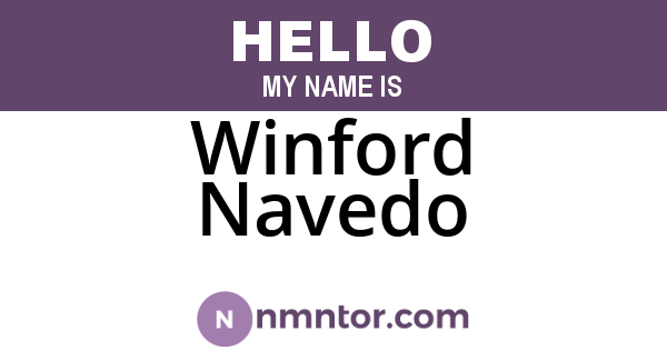 Winford Navedo