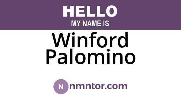 Winford Palomino