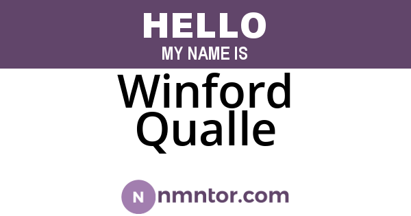 Winford Qualle
